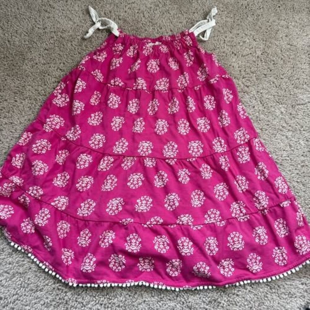 Mini Boden Pink Floral Tiered Dress